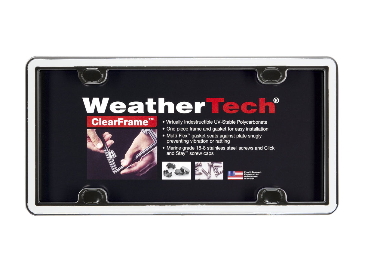 WeatherTech ClearFrame License Plate Frame, Baby Blue