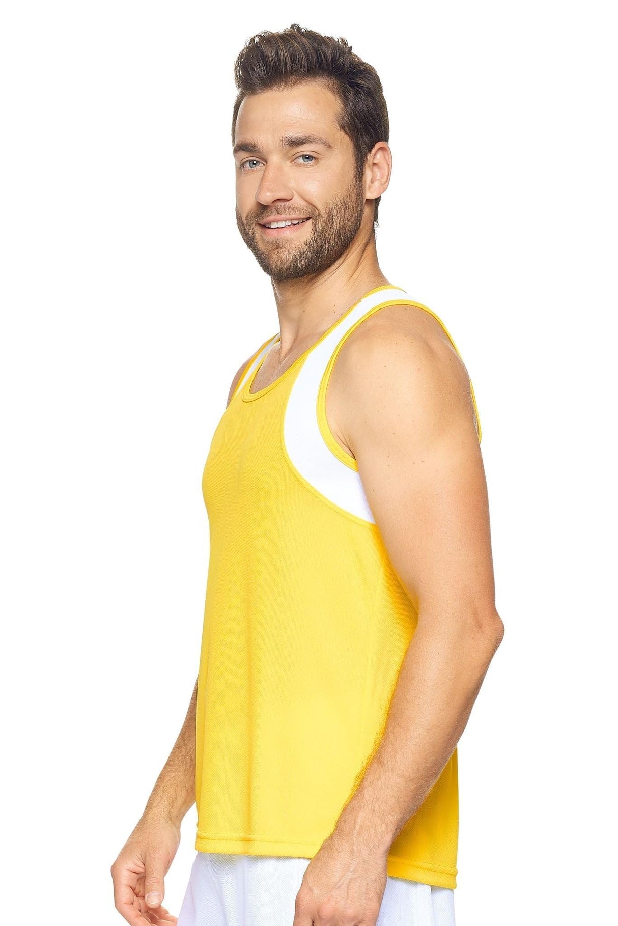 Expert Brand USA-Made Men's Oxymesh Dry Fit Athletic Tank Top Muscle Shirt