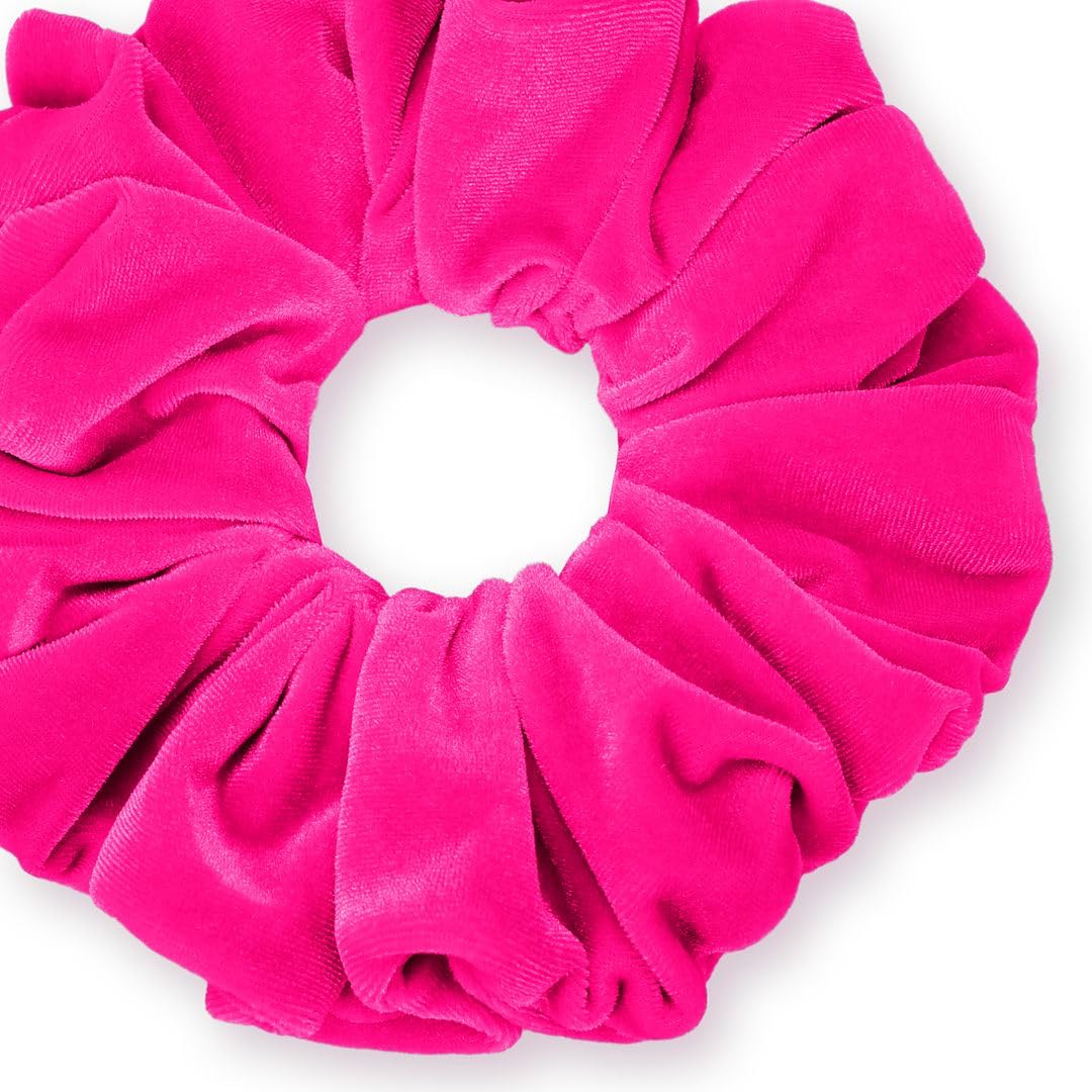 Velvet Scrunchies King Size Leopard XXL Plush Ponytail Holders Oversized Big Made in the USA