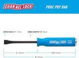 CHANNELLOCK 1/2 x 4-inch Professional Pry Bar, 8-inch Overall Length, Made in USA, Molded 4-Sided Textured Grip