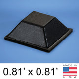 Clear Rubber Feet (53 Pack) Self Stick Bumper Pads - Made in USA - Adhesive Tall Square Bumpers for Electronics, Speakers, Laptop, Appliances, Furniture, Computers