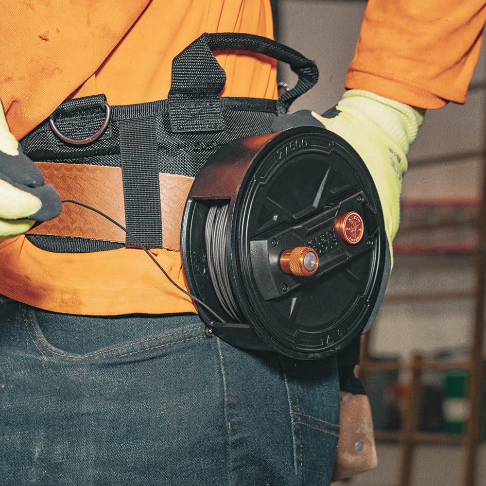 Klein Tools 27400 Tie wire Reel, Made in USA, Lightweight Aluminum, Left Handed and Right Handed with Rewind Knob