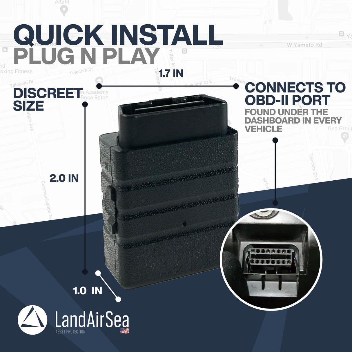 LandAirSea Sync + 12 Month Prepaid Subscription. Global GPS Tracker for Vehicles. Real-Time Tracking for Vehicle, Assets, Teens, and Elderly.