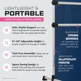 VITA Barre Portable Freestanding Double Ballet Barre, Prodigy, with Carry Bag | Adjustable Height, USA Made, Home or Gym Exercise Equipment for Kids & Adults | Dance, Fitness, Pilates