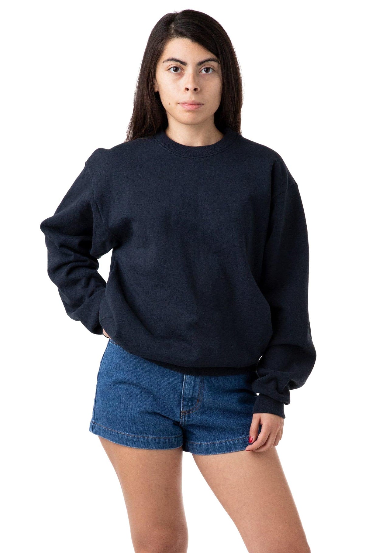 Los Angeles Apparel Heavy Fleece Crewneck Sweater (Piece Dye)