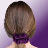 Velvet Scrunchies Premium Plush Soft Ponytail Holder Made in the USA Black