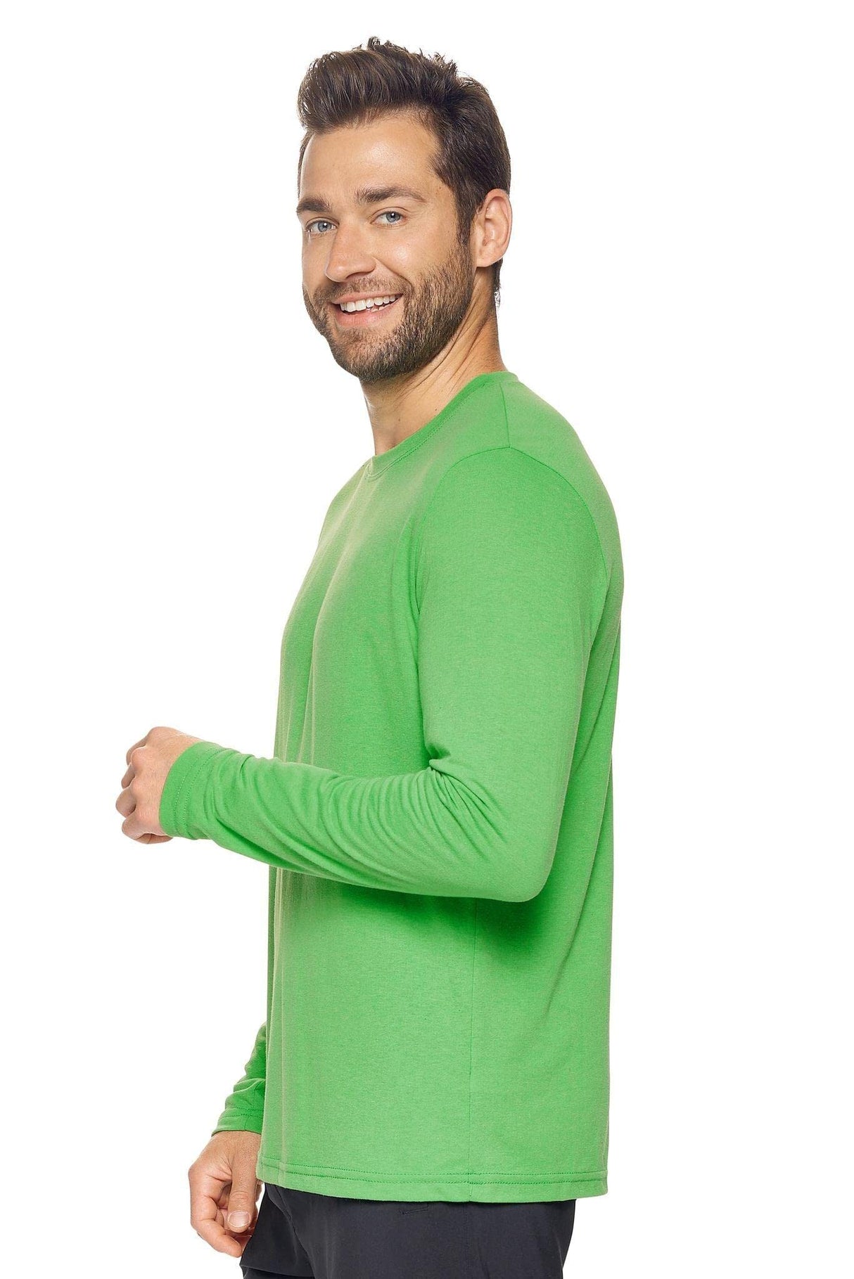 Expert Brand USA-Made Men's TriTec Activewear Performance Long Sleeve Crewneck Shirt