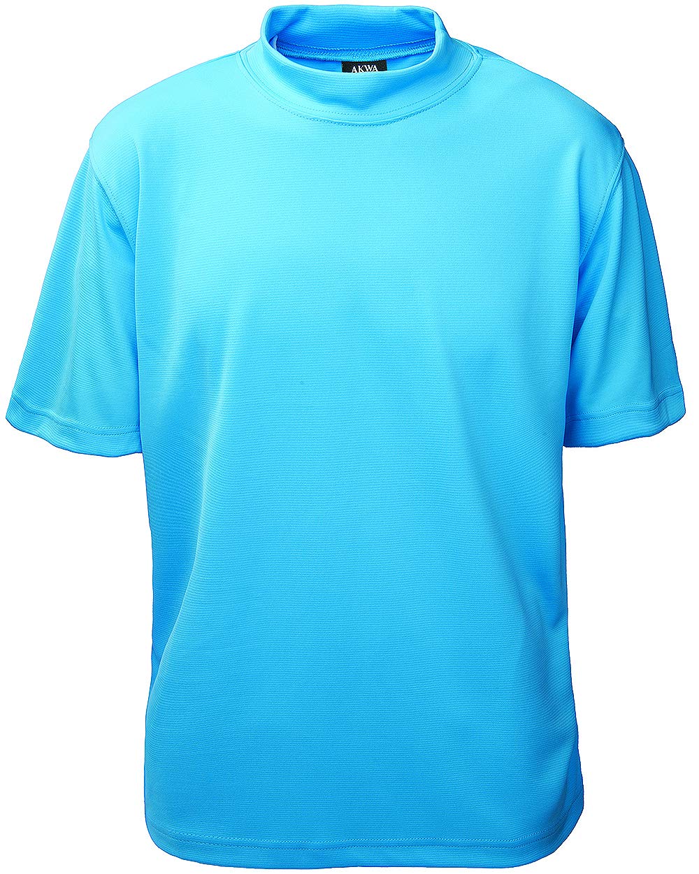 Akwa Men's Moisture Wicking Mock Turtle Tee Made in USA Lightweight Soft T-Shirt Made in USA