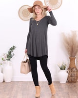 Popana Womens Long Sleeve Tunic Tops to Wear with Leggings - Long Tunic Shirts for Women Loose Fit Dressy Plus Size Casual