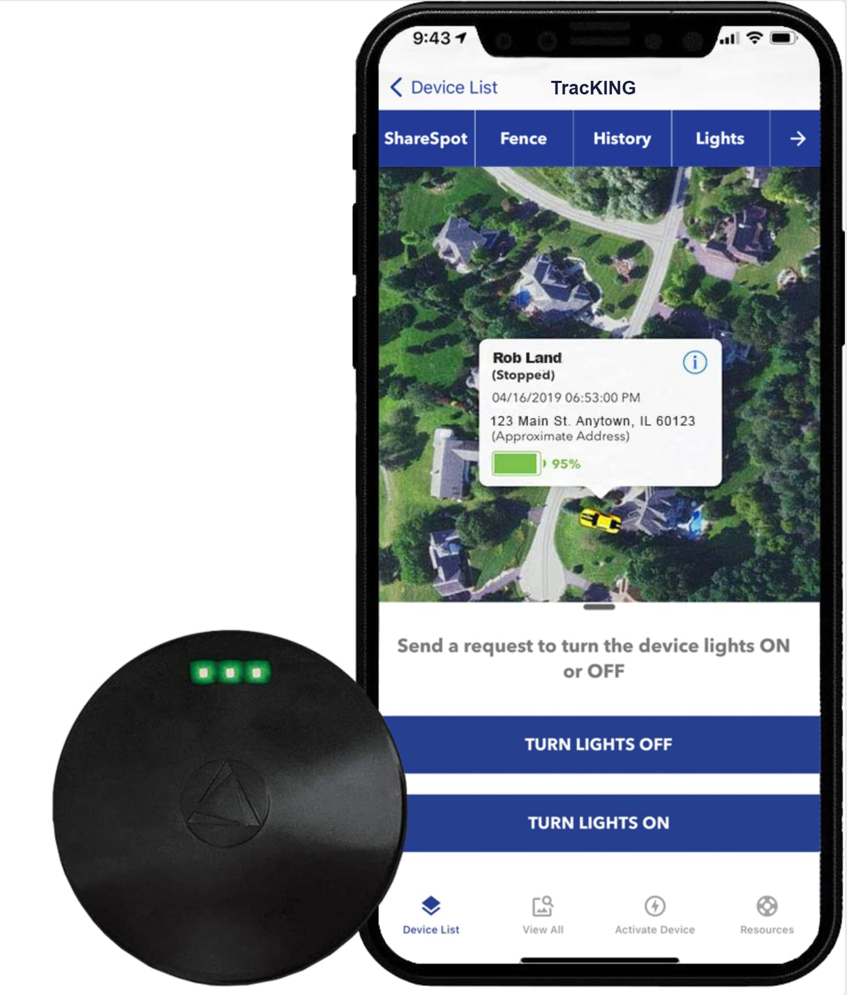 TracKing GPS Tracker. Fully Magnetic, Waterproof, & Dustproof for Fleets, Assets, & More.
