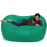 Chill Sack Bean Bag Chair: Huge 6' Memory Foam Furniture Bag and Large Lounger - Big Sofa with Soft Micro Fiber Cover - Red Furry