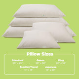Bean Products Millet Pillow for Sleeping - Pillow Case Protector is 100% Organic Cotton Waterproof & Breathable - Fully Zipped Enclosure for Pillow Protection - Made in USA - Queen