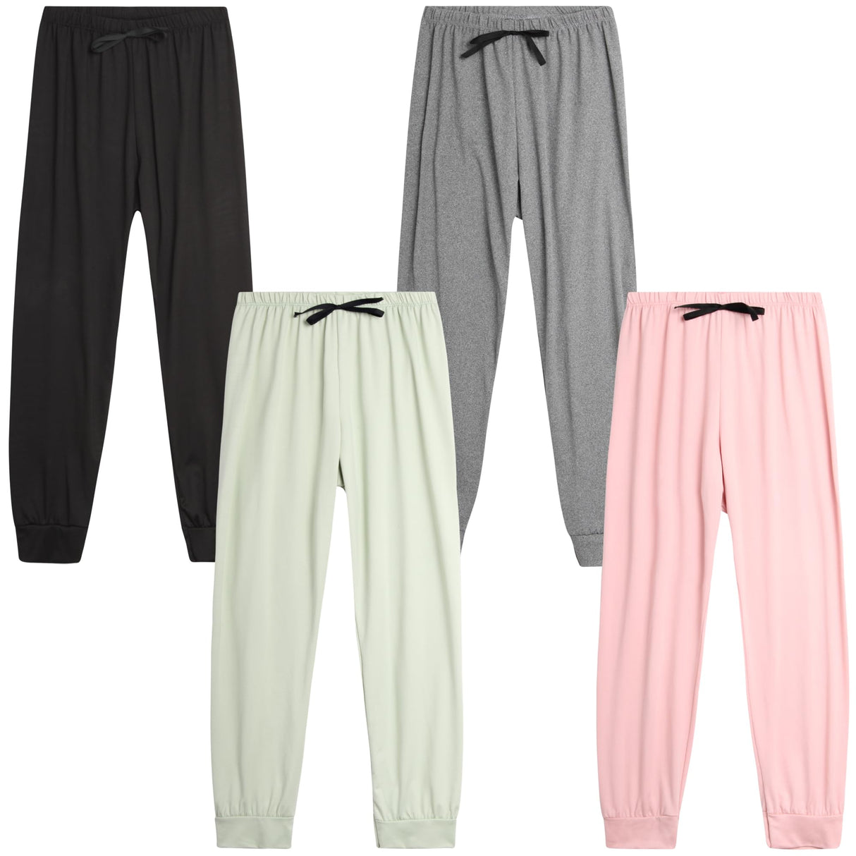 Sweet Hearts Girls' Sweatpants - 4 Pack Super Soft Athletic Performance Jogger Pants: Made in USA (7-16)