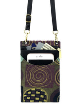 Danny K. Women's Tapestry Crossbody Cell Phone or Passport Purse, Handmade in USA