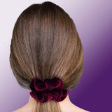 Velvet Scrunchies Premium Plush Soft Ponytail Holder Made in the USA Black