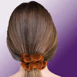 Velvet Scrunchies Premium Plush Soft Ponytail Holder Made in the USA Black