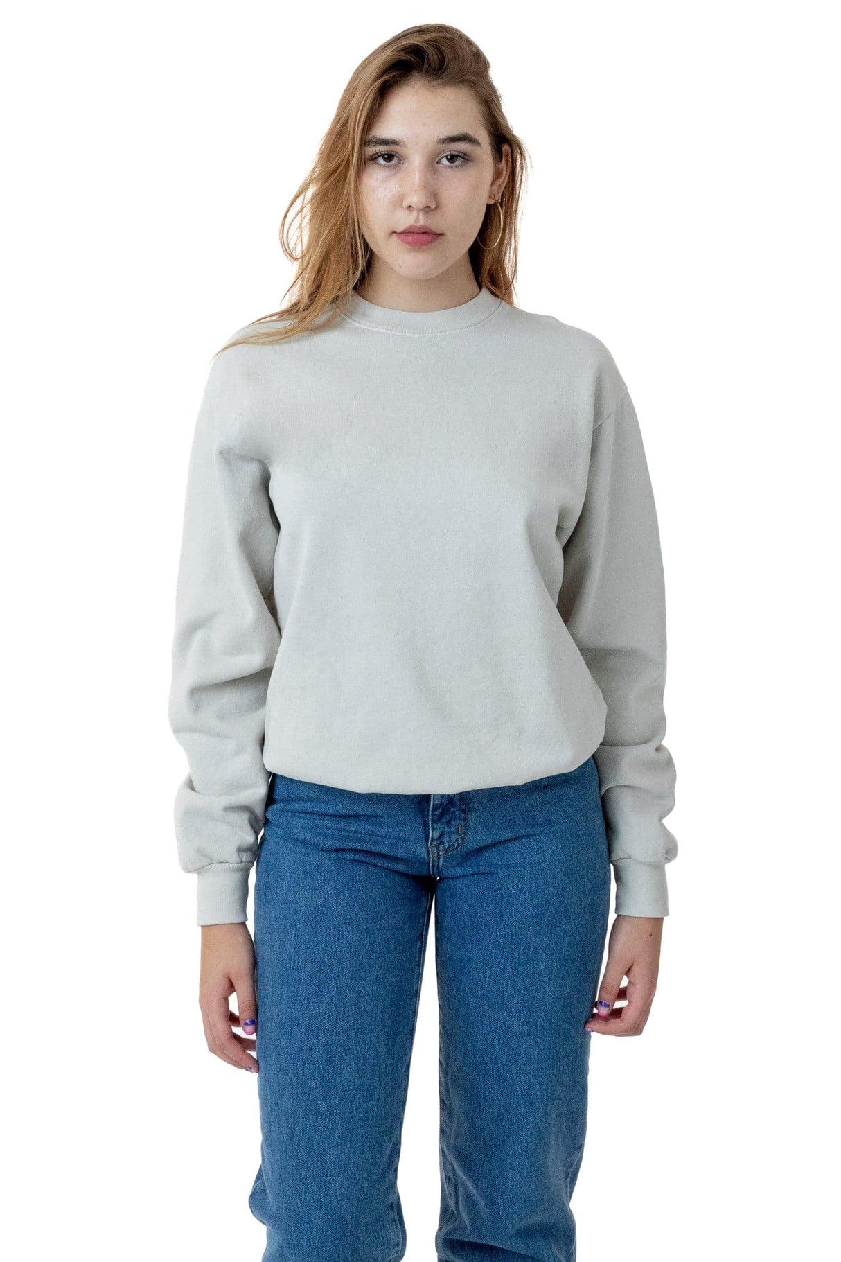 Los Angeles Apparel Heavy Fleece Crewneck Sweater (Garment Dye 2)
