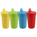 Re-Play Made in USA 10 Oz. Sippy Cups for Toddlers, Pack of 4 - Reusable Spill Proof Cups for Kids, Dishwasher/Microwave Safe - Hard Spout Sippy Cups for Toddlers 3.13" x 6.25", Desert Roses