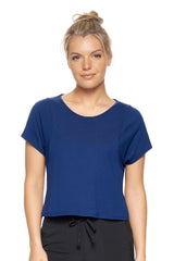 Expert Brand USA-Made Women's MoCA Cotton Blend Cropped Shirt