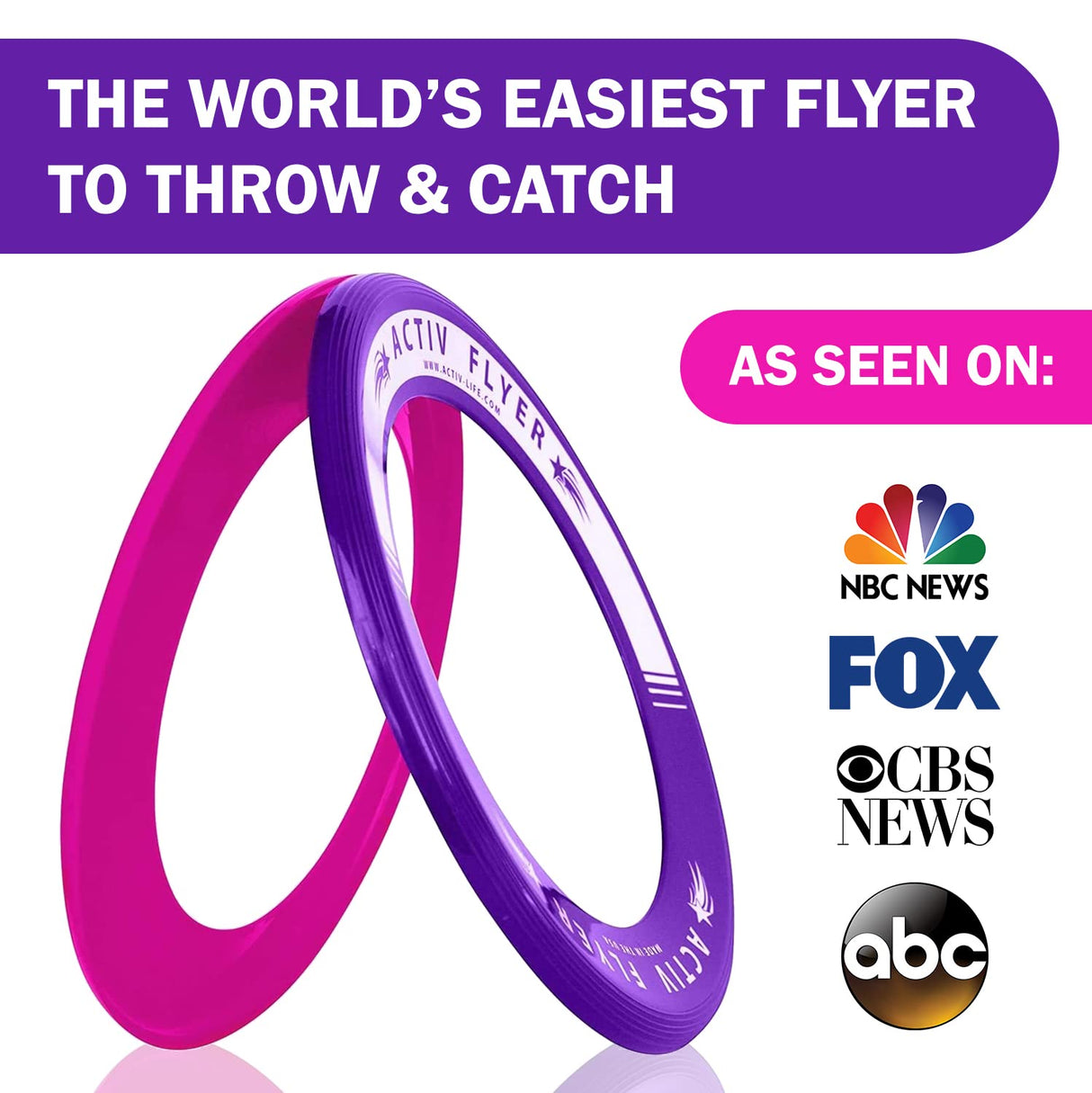 Activ Life Kid’s Flying Rings [2 Pack] They Fly Straight & Don’t Hurt! 80% Lighter Than Standard Frisbees - Replace Screen Time with Healthy Family Fun - Get Outside & Play! Proudly Made in The USA