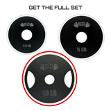 Micro Gainz Steel Olympic Barbell Weight Set of 2 Plates, 2.5lb, 5lb or 10lb, Plate Set Designed for Strength Training & Loading Bar Weights, Made in USA