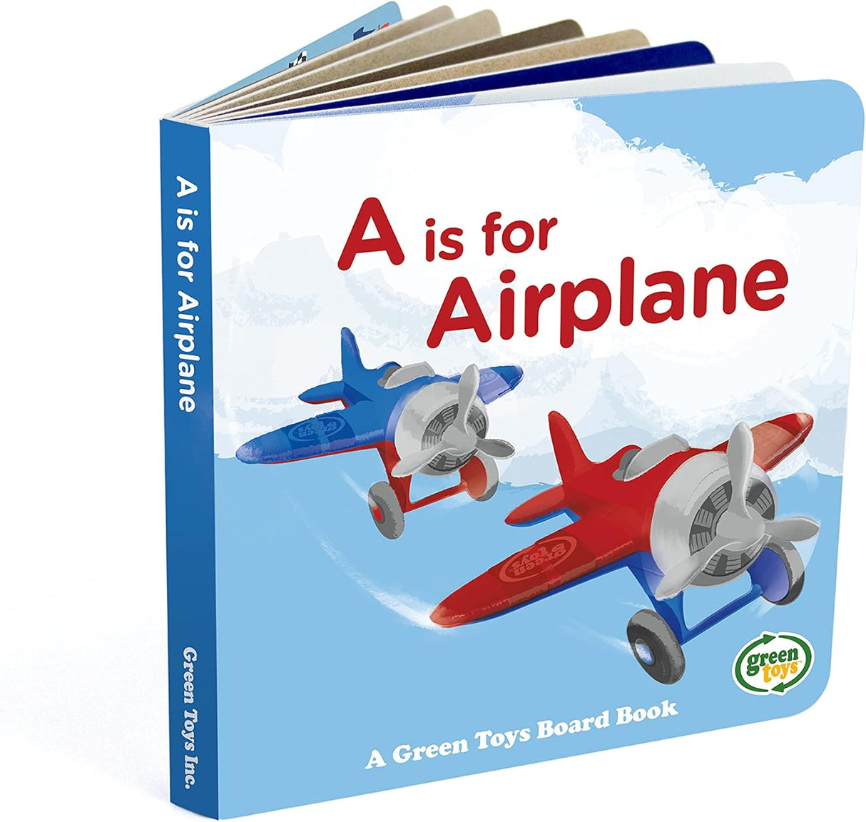 Green Toys Airplane & Board Book (color may vary)