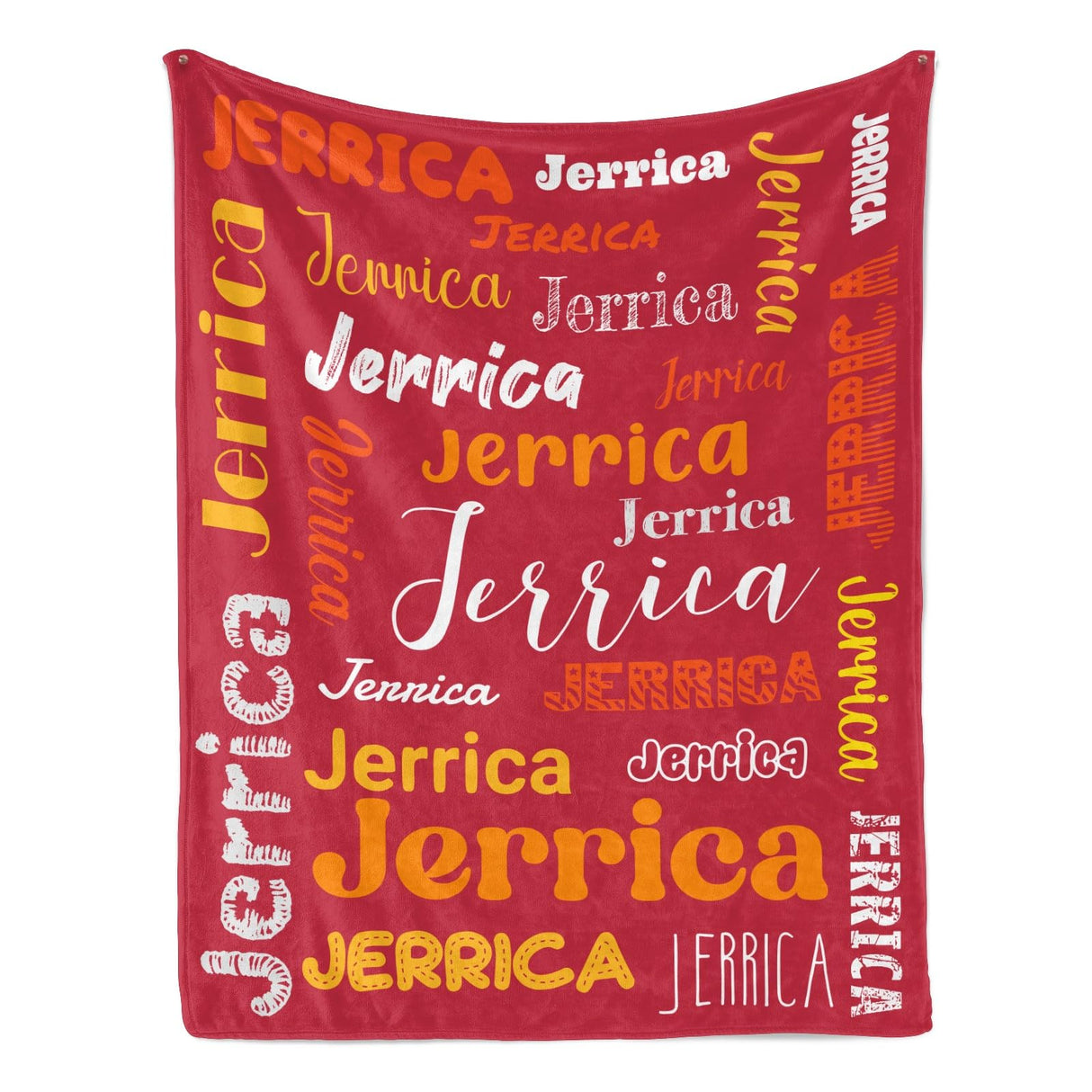Custom Blanket with Name, Soft Cozy Personalized Name Blankets for Kids, Girls, Boys, Adults, Customized Christmas Blanket for Women, Men, Newborn, New Mom, Red Colors, Made in USA
