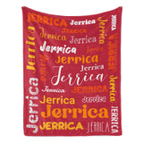 Custom Blanket with Name, Soft Cozy Personalized Name Blankets for Kids, Girls, Boys, Adults, Customized Christmas Blanket for Women, Men, Newborn, New Mom, Red Colors, Made in USA