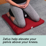 Meditation Cushion, Round, Buckwheat Husk Filled, Floor Pillow or Cushions, Yoga Seat, Zafu, Made in the USA
