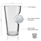 BenShot Golf Ball Wine Glass - 15oz | Made in the USA