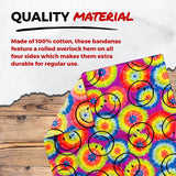 B53 100% Cotton Paisley Bandanas Made in the USA - Stylish Headband, Handkerchief, Scarf - 21 inch x 21 inch