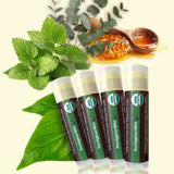 USDA Organic Lip Balm 6-Pack by Earth's Daughter Stocking Stuffers - Fruit Flavors, Beeswax, Coconut Oil, Vitamin E - Best Lip Repair Chapstick for Dry Cracked Lips - Moisturizing Lip Care
