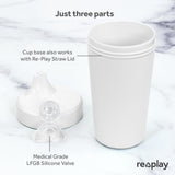 Re-Play Made in USA 10 Oz. Sippy Cups for Toddlers, Pack of 4 - Reusable Spill Proof Cups for Kids, Dishwasher/Microwave Safe - Hard Spout Sippy Cups for Toddlers 3.13" x 6.25", Desert Roses