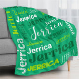Custom Blanket with Name, Soft Cozy Personalized Name Blankets for Kids, Girls, Boys, Adults, Customized Christmas Blanket for Women, Men, Newborn, New Mom, Red Colors, Made in USA