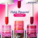 Blossom Color Lock Hydrating Longlasting Lip Stain and Tint for Lips & Cheek, Buildable, Non Drying, Smudgeproof + Transfer Proof, Made in USA with Doe Foot Applicator, 0.14 fl oz/4ml, Blooming Rose