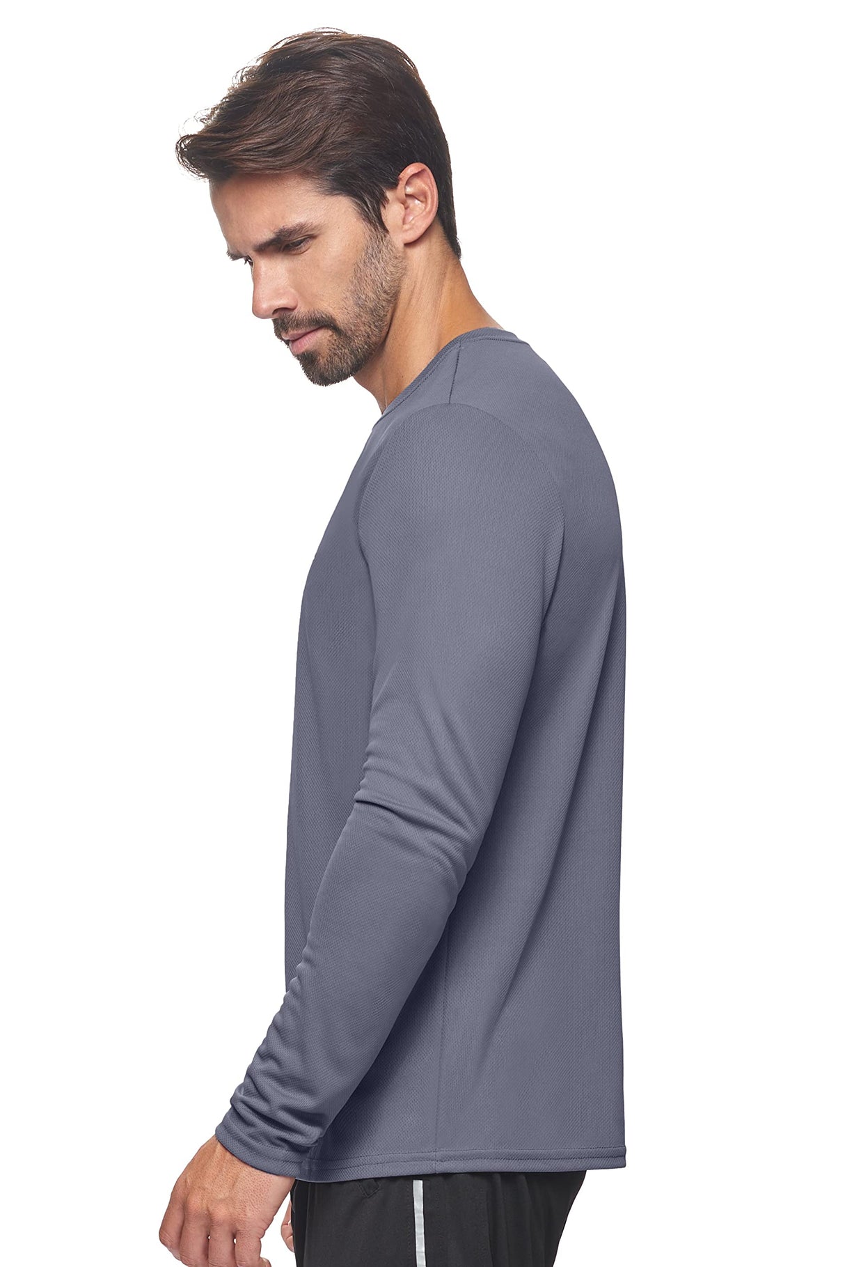 Expert Brand USA-Made Men's Oxymesh Dry Fit Athletic Long Sleeve Shirt