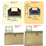 Clear Rubber Feet (53 Pack) Self Stick Bumper Pads - Made in USA - Adhesive Tall Square Bumpers for Electronics, Speakers, Laptop, Appliances, Furniture, Computers