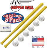 WIFFLE Ball 6 Baseballs Official Size 6 Pack Ball 32" Bats 2 Pack Bundle Set, NOIS Tissue Pack Included