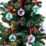 Weightlifting Christmas Tree Ornament 4 Piece Set, Includes 4 Different Wooden Weightlifting Style Ornaments, Weightlifting Gift, Fitness Ornament (All Male Lifter 4 Pack)