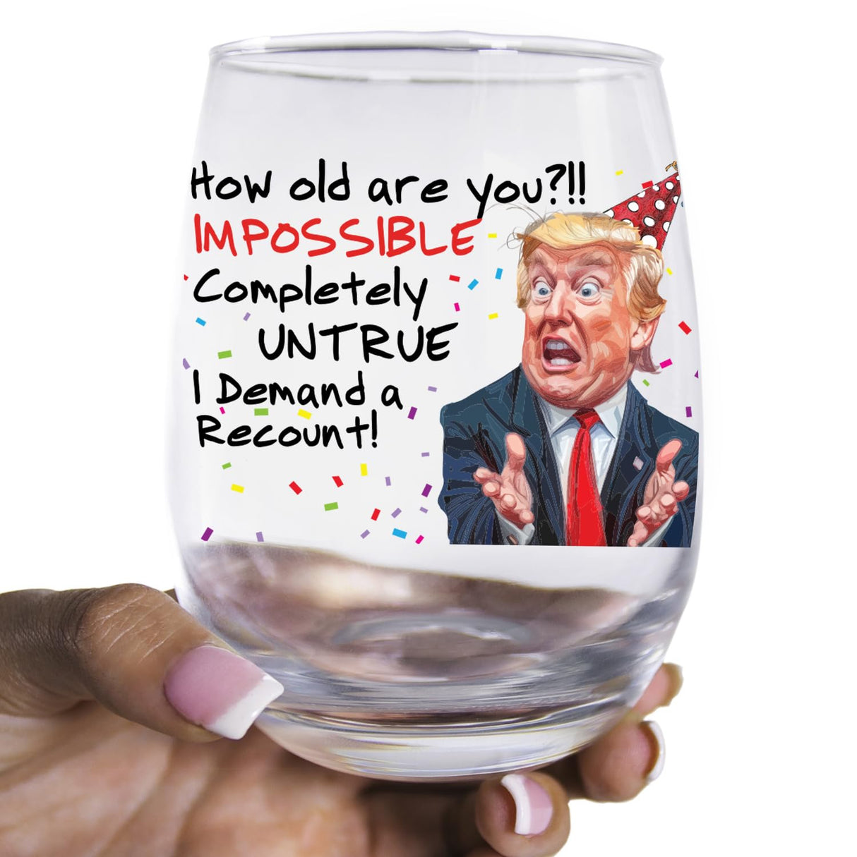 Funny Trump Birthday Glass - Trump Birthday Gifts for Men, Donald Trump Gifts for Men, Funny Birthday Gift for Women, Trump Gifts, Birthday Gift for Husband, Trump Stuff, Maga Merch (SHOT GLASS)