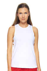 Expert Brand USA-Made Women's MoCA Cotton Blend Lattice Tank Top