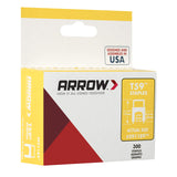 Arrow 591189 T59 Insulated Staples, 5/16-Inch Leg length, 5/16-Inch Crown Width, Clear, 300-Pack, Made in the USA