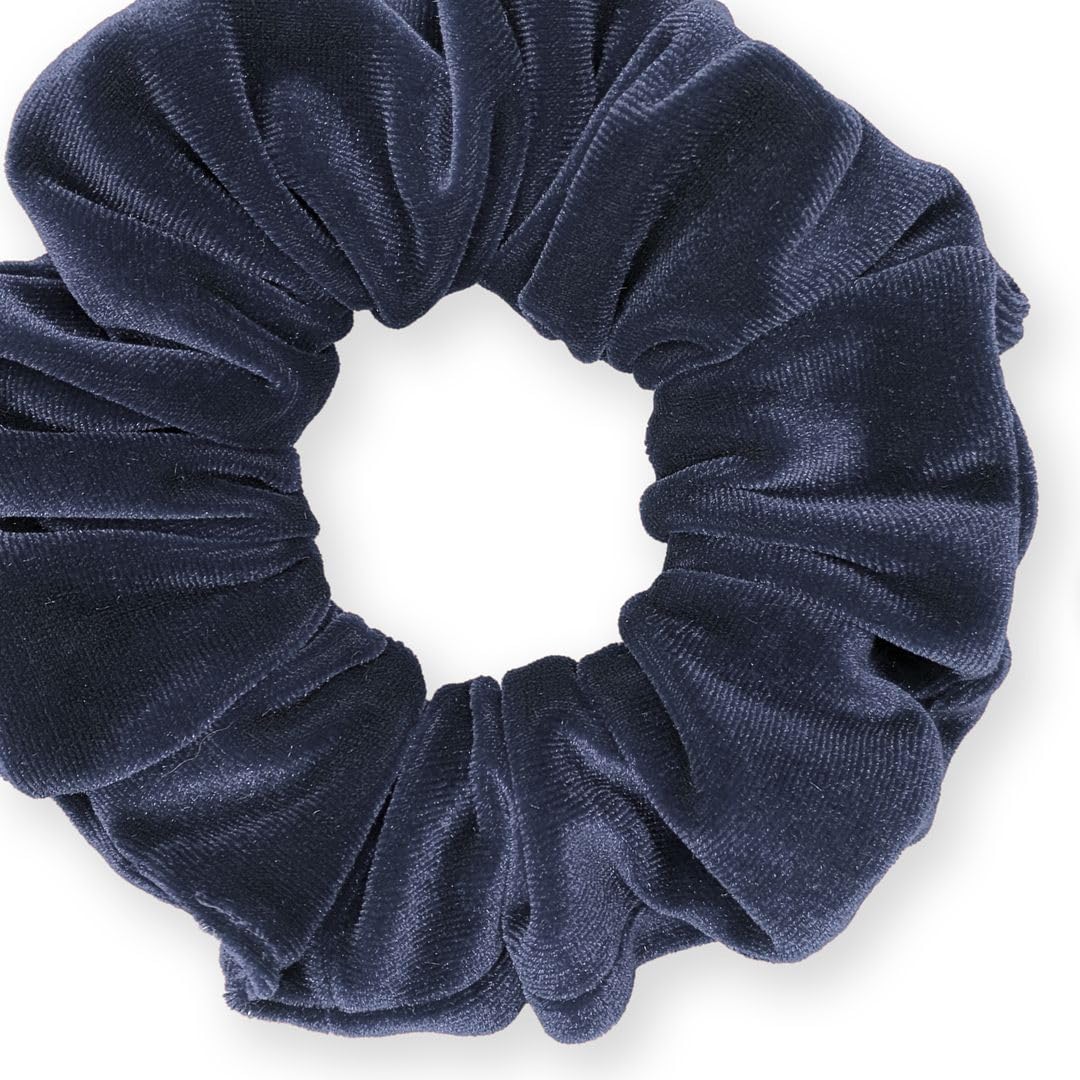 Velvet Scrunchies Premium Plush Soft Ponytail Holder Made in the USA Black