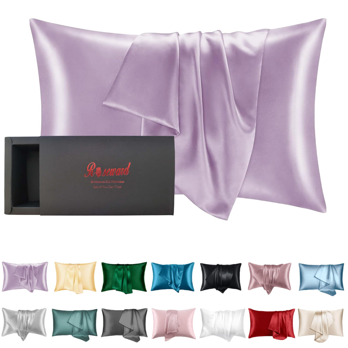 Pink Silk Pillow Cases with Zipper Made in USA, 100% 22 Momme Mulberry Silk Pillowcase for Hair and Skin, Acne Free, Anti Aging, Anti Wrinkle, Hypoallergenic (Pink, Standard)