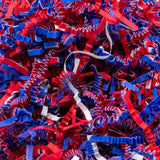 Stephanie Imports Made In USA 3-Ply Crinkle Cut Shredded Paper 2 lbs (Red & Green Christmas Mix)