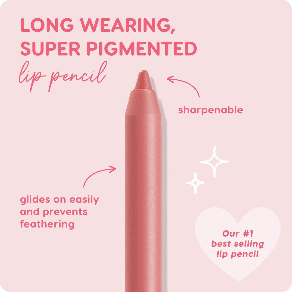 Colourpop Lippie Lip Pencil - High-Pigment, Long-Lasting Lip Liner - Sharpenable Lip Liner Pencil for High-Impact Lip Color - Vegan, Cream Formula with Precise Application - BFF 2 (0.04 oz)
