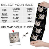 Custom Face Socks with Photo Novelty Crew Socks, Personalized Red Hearts Unisex Crew Sock Gifts for Men Women Made in USA