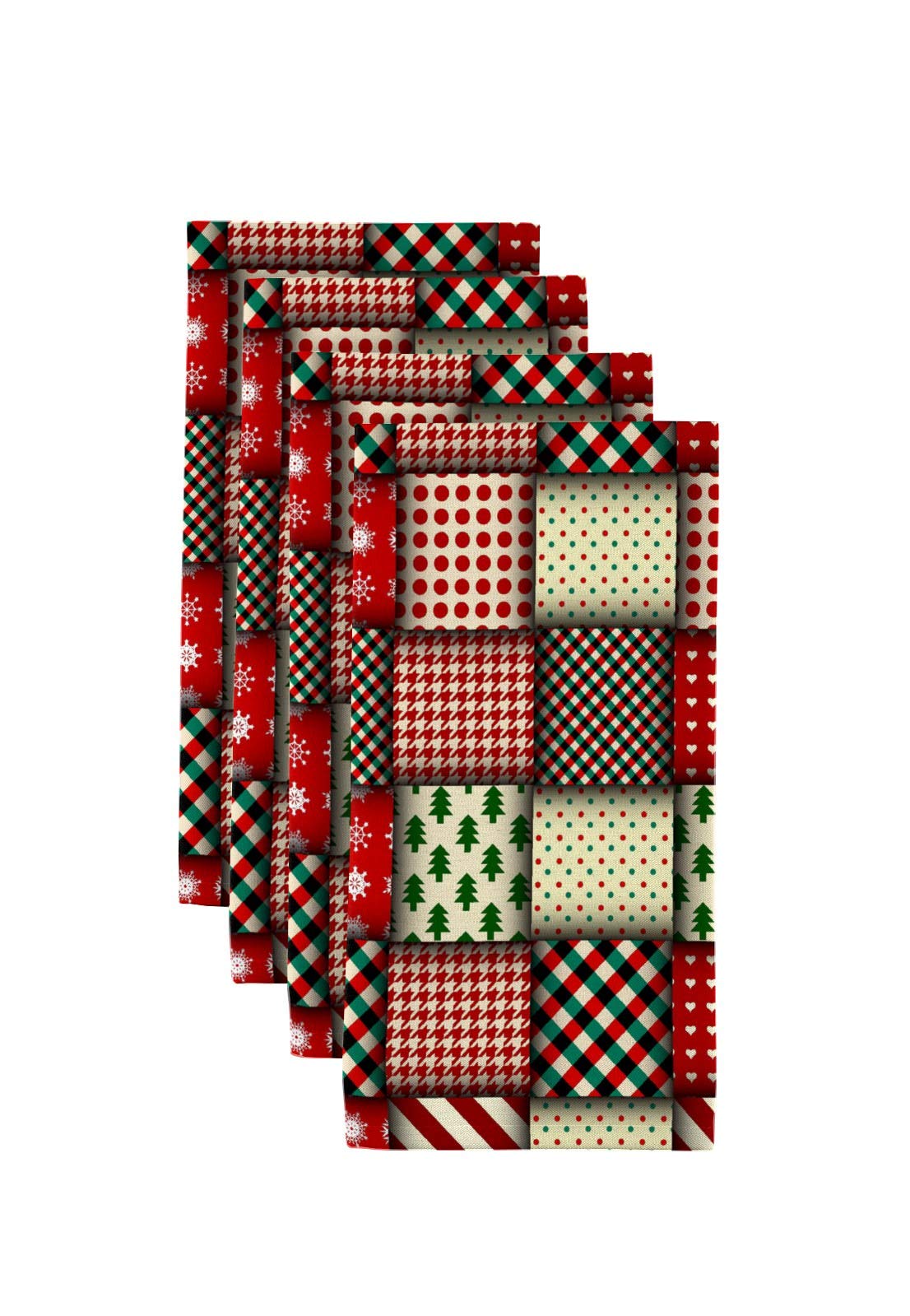 Fabric Textile Products Christmas Quilt Napkins 18"x18"