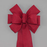 Red Rustic Wreath Bow - Red Christmas Bow by Package Perfect Bows – Made in USA (8 inch bow)