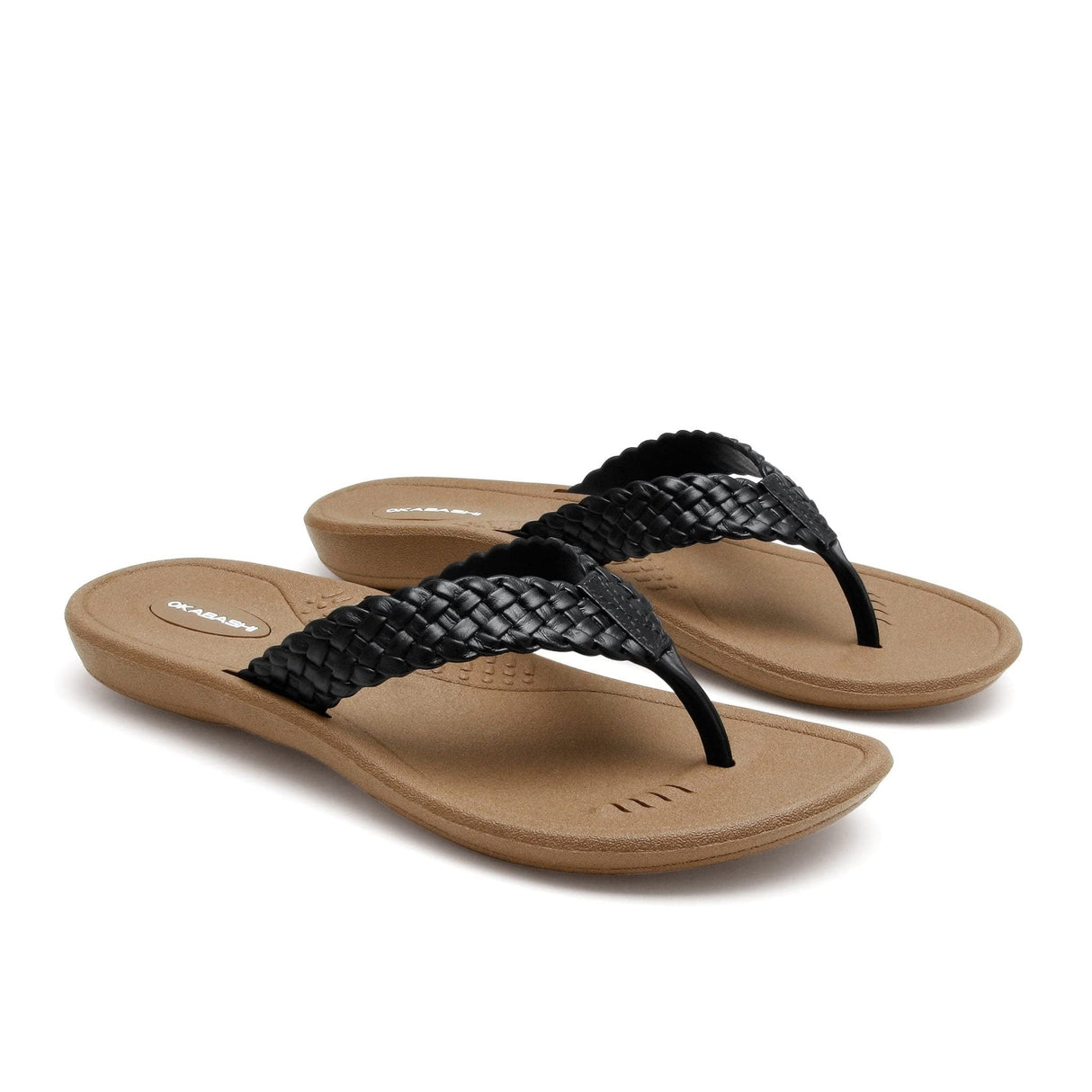 OKABASHI Women's Baha Flip Flop | Contoured Footbed w/Arch Support for All-Day Comfort | Slip-Resistant & Waterproof | Sustainably Made in The USA